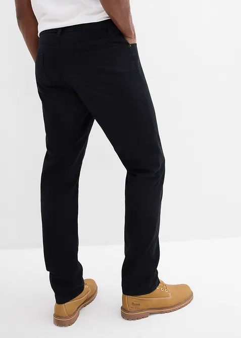 Pantaloni regular fit in twill di puro cotone, straight, bonprix