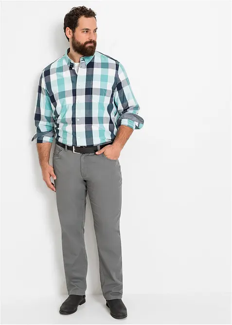 Pantaloni regular fit in twill di puro cotone, straight, bonprix