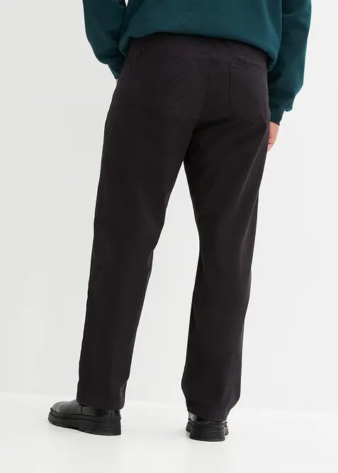 Pantaloni regular fit in twill di puro cotone, straight, bonprix