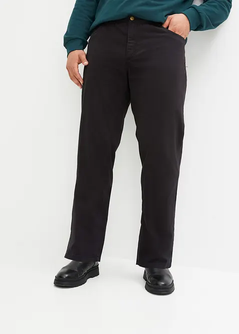 Pantaloni regular fit in twill di puro cotone, straight, bonprix