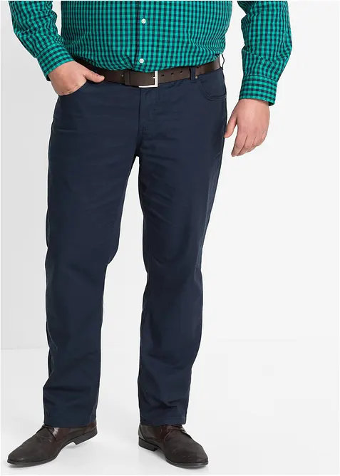 Pantaloni regular fit in twill di puro cotone, straight, bonprix