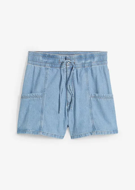 Shorts in jeans con comodo elastico, vita alta, bonprix