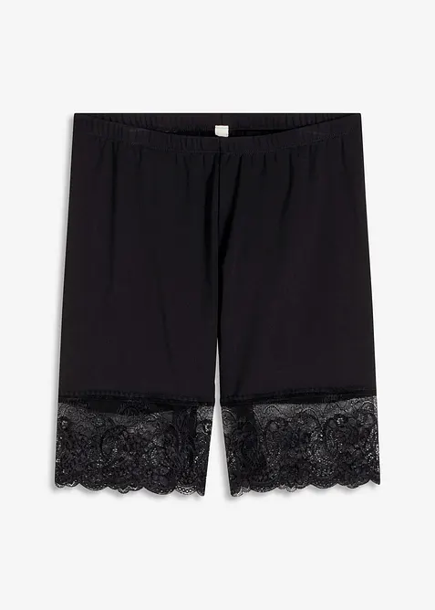 Pantaloncini anti sfregamento in poliammide rinfrescante con gambe in pizzo, bonprix