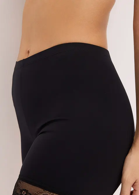 Pantaloncini anti sfregamento in poliammide rinfrescante con gambe in pizzo, bonprix
