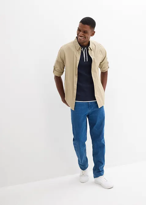 Polo con dettagli a contrasto, bonprix