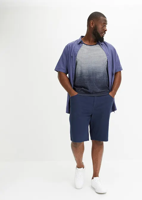 Camicia a maniche corte in fresco misto lino, bonprix