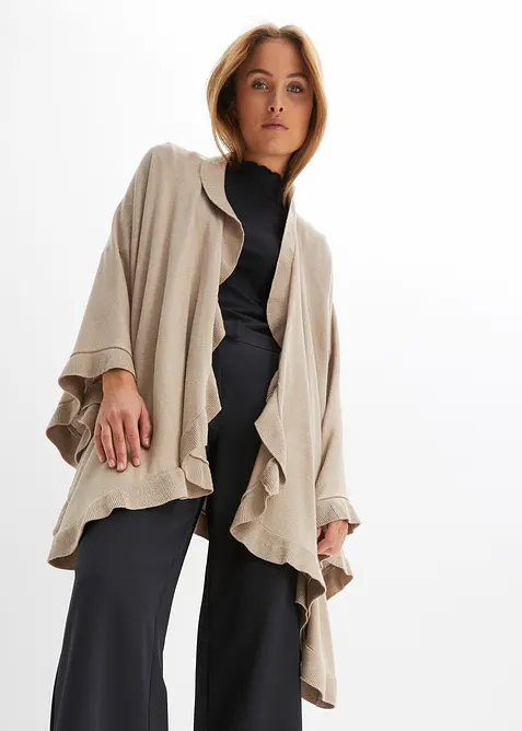 Poncho con cachemire, bonprix