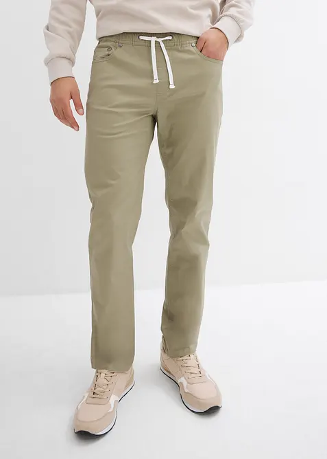 Pantaloni elasticizzati con elastico in vita regular fit, straight, bonprix