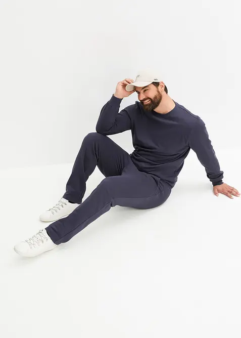 Pantaloni da jogging con interno garzato  morbido e orlo dritto, bonprix