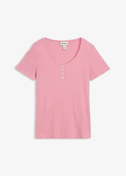 Maglia serafino in puro cotone biologico, bonprix