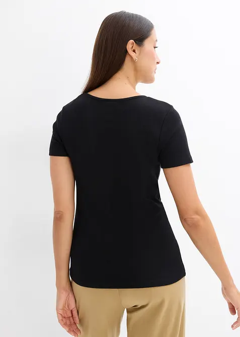 Maglia serafino in puro cotone biologico, bonprix