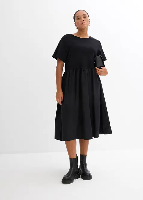 Abito midi in puro cotone, bonprix