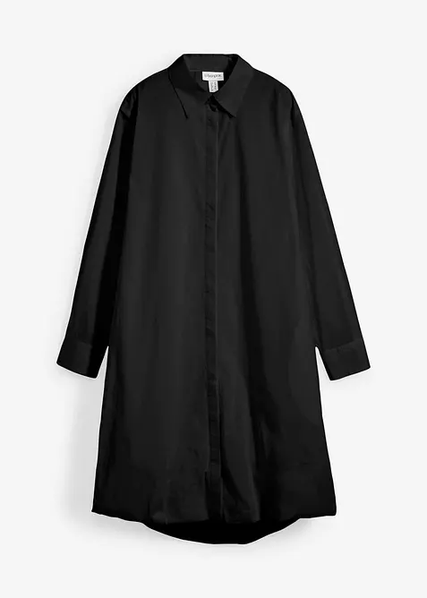 Abito chemisier in puro cotone con fondo a palloncino, bonprix