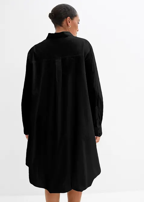 Abito chemisier in puro cotone con fondo a palloncino, bonprix