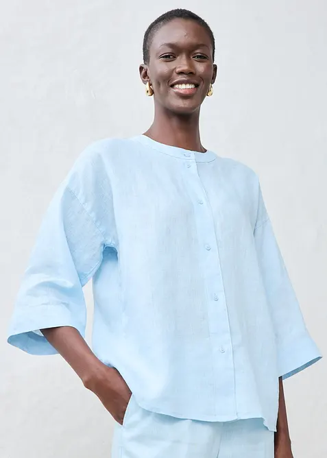 Camicetta oversize in puro lino, bonprix