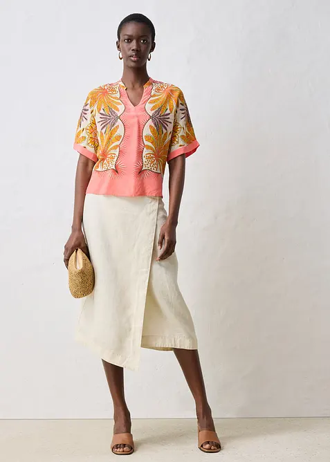 Tunica in fine misto seta, bonprix