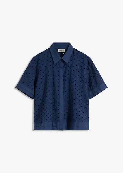 Camicetta con ricami traforati, bonprix