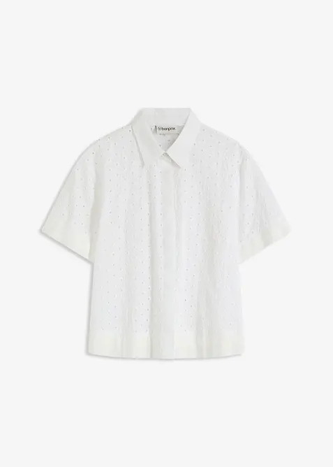 Camicetta con ricami traforati, bonprix