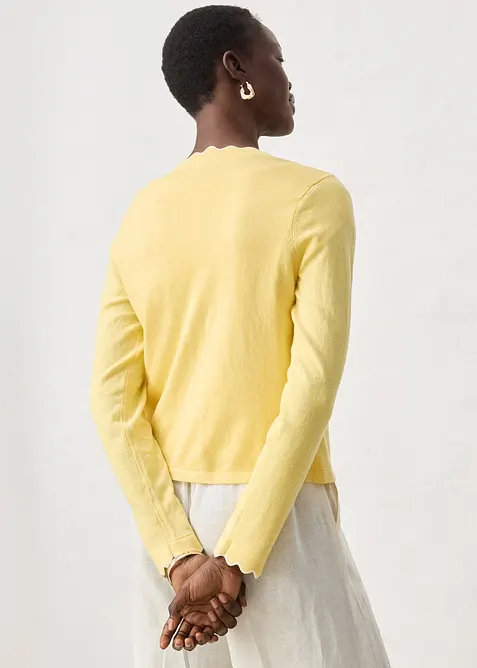 Cardigan in filato fine misto seta, bonprix