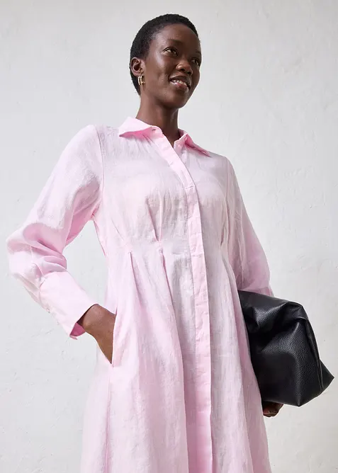 Abito chemisier in puro lino, bonprix