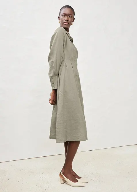 Abito chemisier in puro lino, bonprix