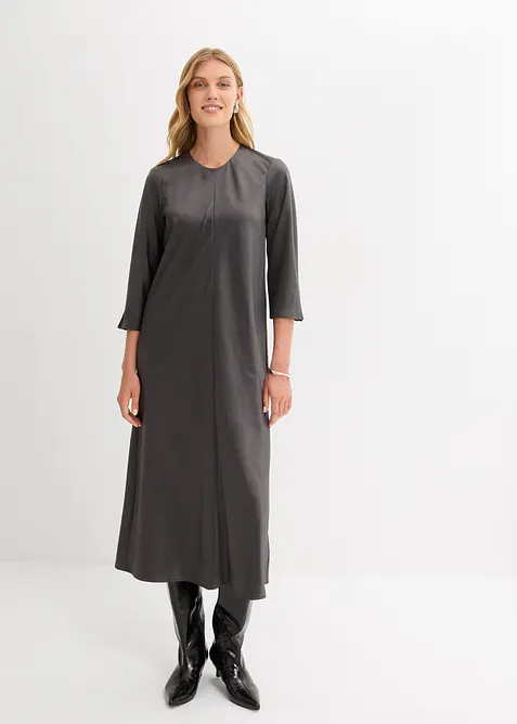 Abito midi in satin lucido, bonprix