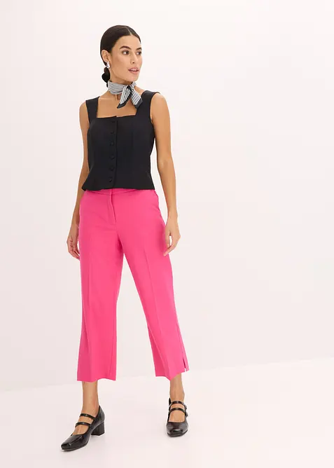 Pantaloni 3/4 a matita con spacco, bonprix