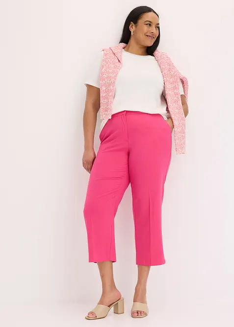 Pantaloni 3/4 a matita con spacco, bonprix
