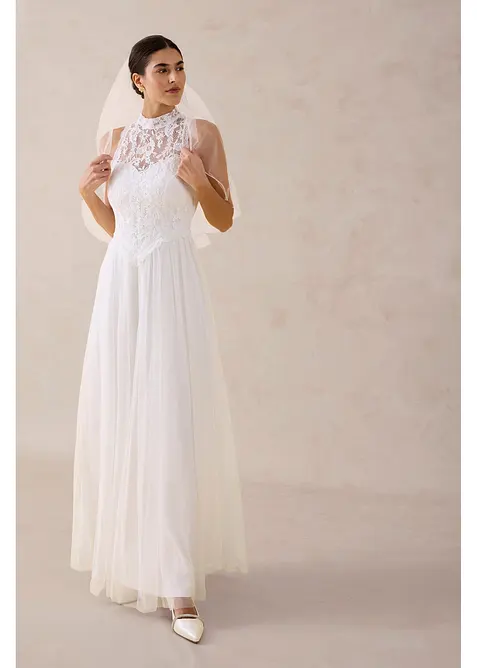 Abito da sposa con tulle e pizzo, bonprix
