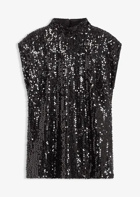 Top con paillettes, bonprix