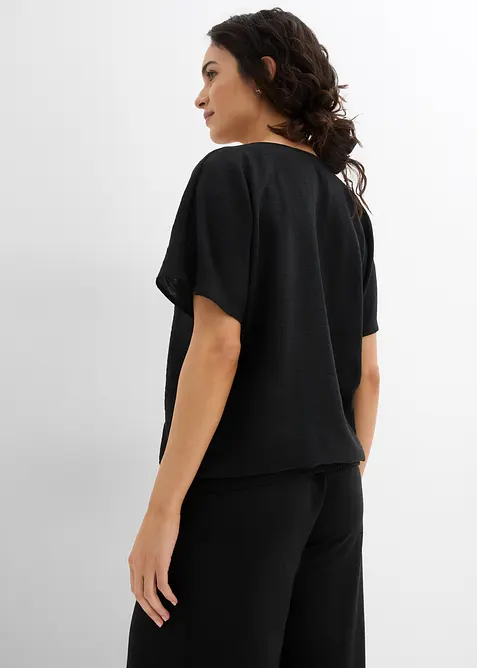 Blusa oversize con fondo elastico, bonprix