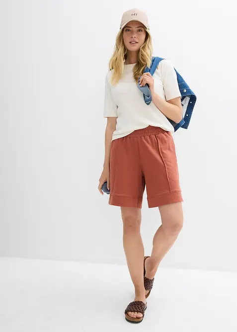 Shorts in felpa di misto cotone, bonprix