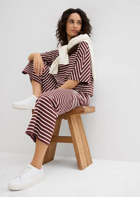 Pantaloni in jersey di cotone operato, bonprix