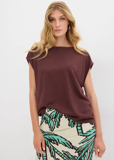 Maxi maglia in simil maglia, bonprix