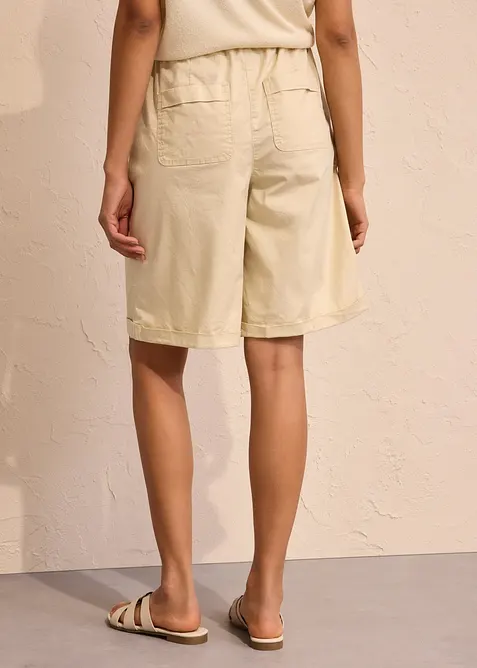 Bermuda in misto cotone paper touch, bonprix