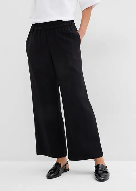 Pantaloni culotte in misto viscosa morbido, bonprix