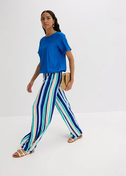 Blusa a maniche corte in misto viscosa morbido, bonprix