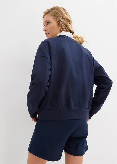 Felpa oversize con ricamo, bonprix