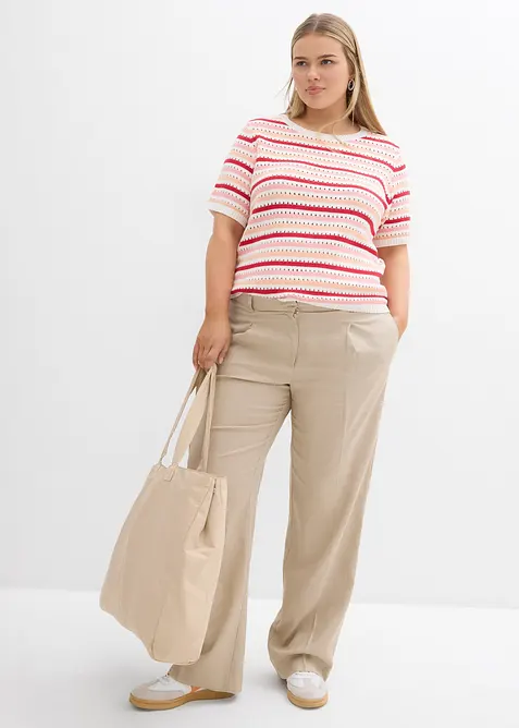 T-shirt di maglia traforata, bonprix