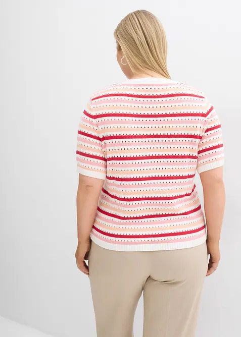 T-shirt di maglia traforata, bonprix