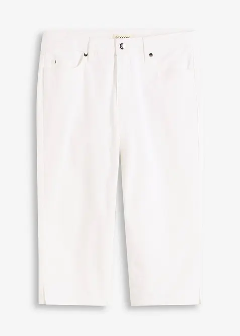 Pantaloni capri con vita comoda, bonprix