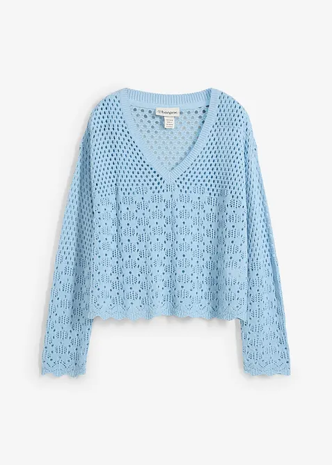 Maglione leggero traforato, bonprix