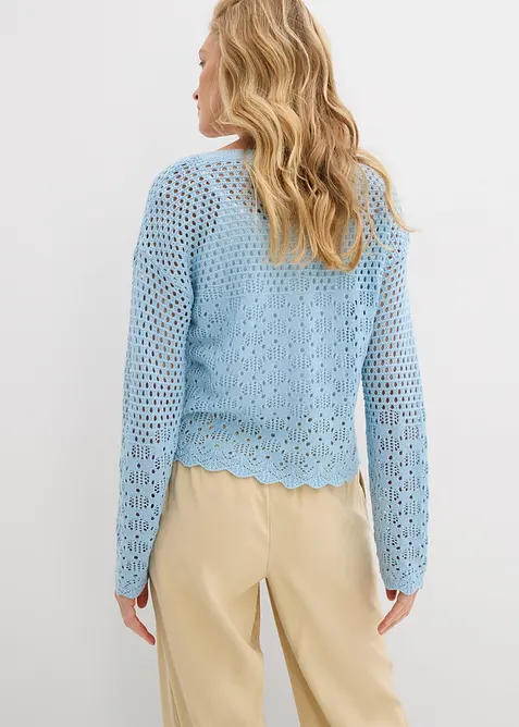 Maglione leggero traforato, bonprix