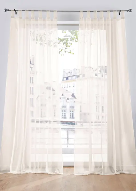 Tenda trasparente in voile leggero (pacco da 2), bonprix