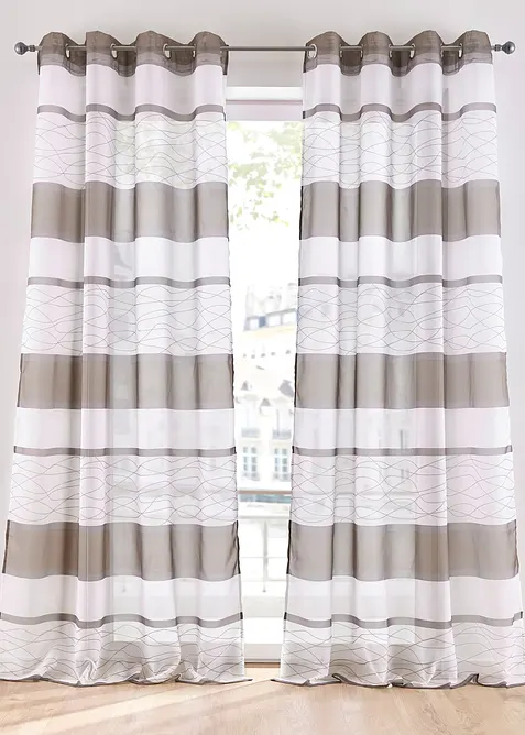 Tenda con stampa a righe con poliestere riciclato (pacco da 1), bonprix