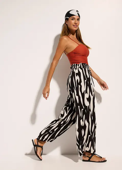 Pantaloni copricostume in viscosa fluente, bonprix