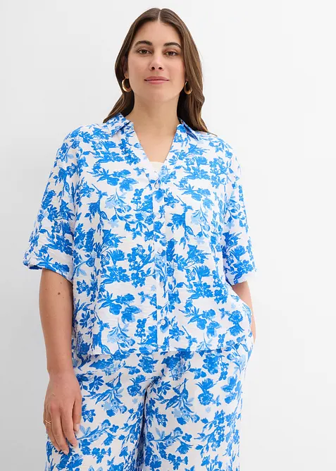 Camicetta a maniche corte in misto viscosa morbido, bonprix