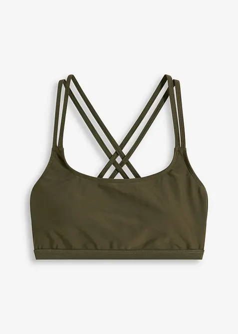 Reggiseno a bustier per bikini con spalline incrociate, bonprix