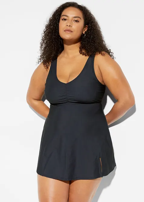 Abito da bagno con scollatura a V e effetto modellante medio, bonprix