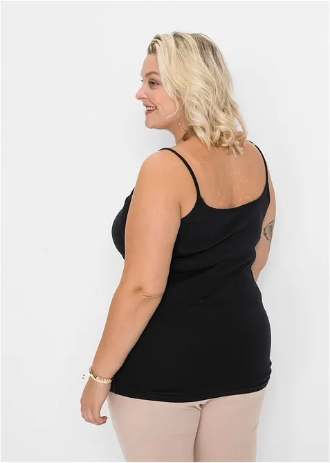 Top con spalline sottili in puro cotone (pacco da 2), bonprix